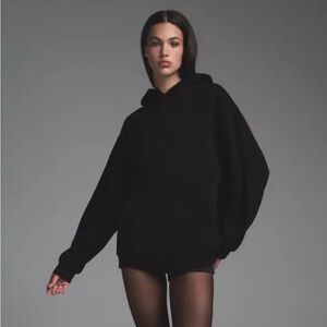 NWT SKIMS Vintage Fleece Oversized Hoodie in Washed Onyx XL